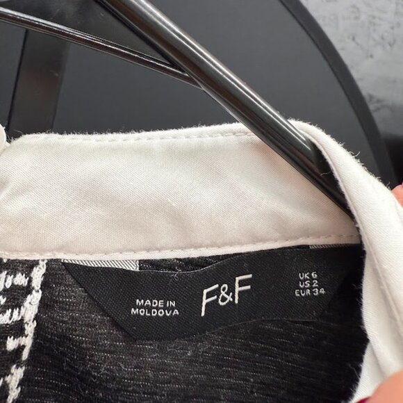 F&F Black and White Collared Dress - Picture 3 of 5